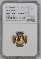 2008 Proof 1/10oz Gold Britannia Coin NGC PF69