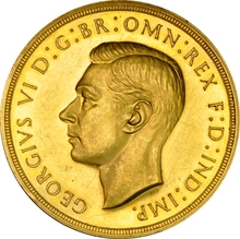 1937 George VI Gold Proof Five Pound £5 Gold Coin NGC PROOF DETAILS