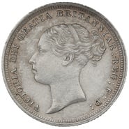 1886 Silver Sixpence Coin Queen Victoria YH