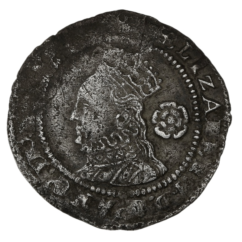 1575 Silver Threepence Elizabeth I  mm Eglantine