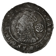 1575 Silver Threepence Elizabeth I  mm Eglantine