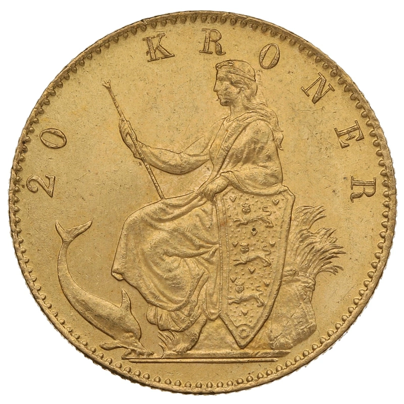 Danish 20 Kroner Gold Coin Christian IX