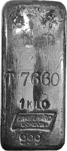 Second Hand Engelhard 1kg Silver Bar