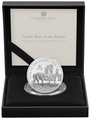 2026 Royal Mint 1oz Year of the Horse Proof Silver Coin Boxed