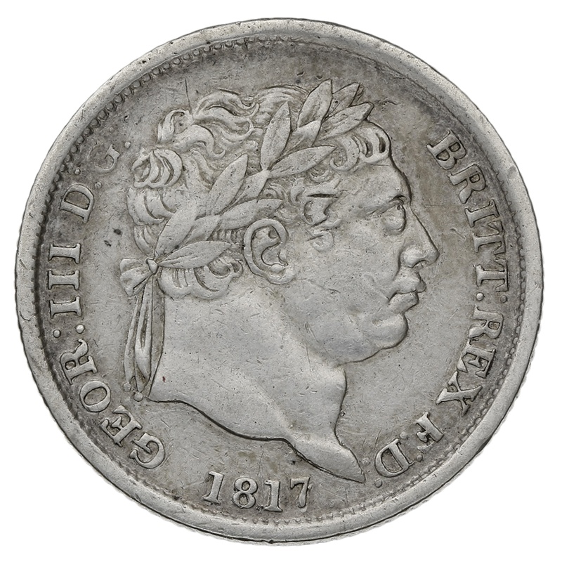 1817 Silver Shilling Coin George III 