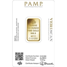 1/2oz Gold Bar PAMP Lady Fortuna Gift Boxed