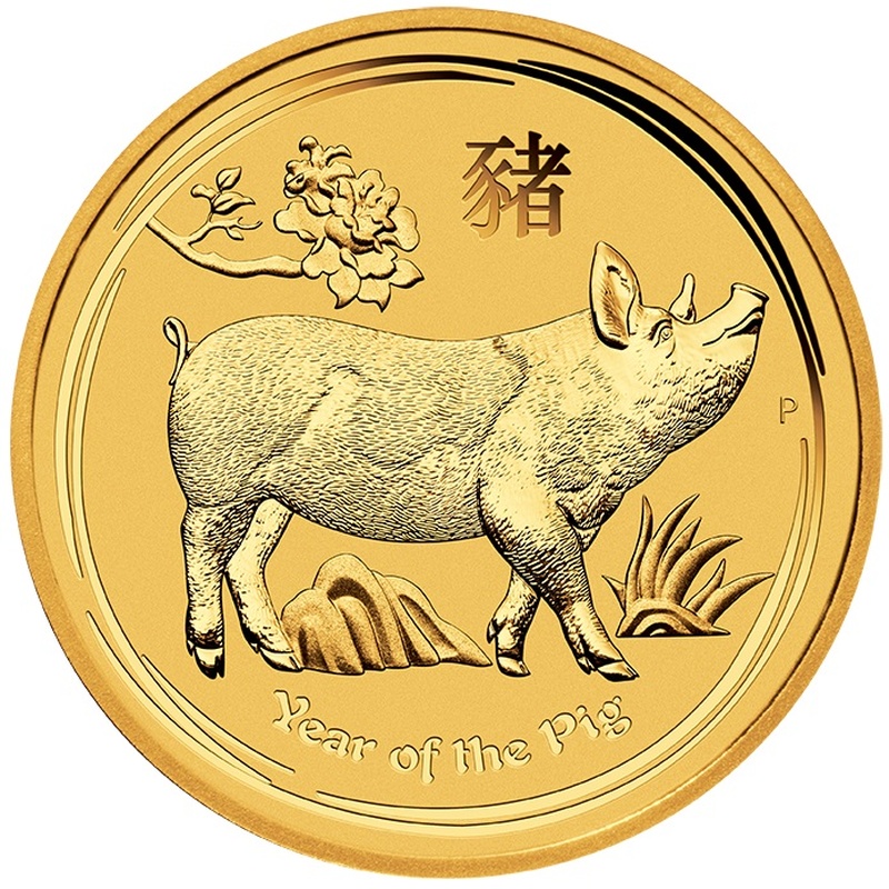 2019 2oz Perth Mint Year of the Pig Gold Coin