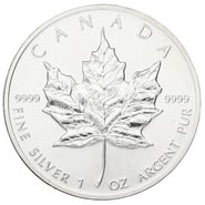 1990 1oz Canadian Maple Silver Coin