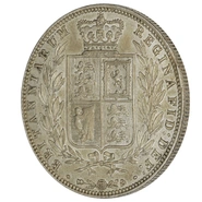 1875 Silver Half Crown Coin Queen Victoria