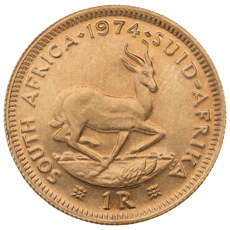 1974 R1 Gold Coin 1 Rand South Africa