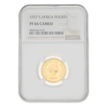 1957 £1 South Africa Gold Proof Coin Elizabeth II NGC PF66