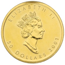 2001 Canadian Maple Leaf Gold Coin 1oz