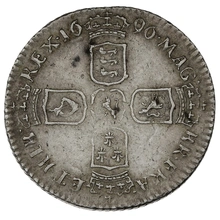 1696 Silver Sixpence Coin William III