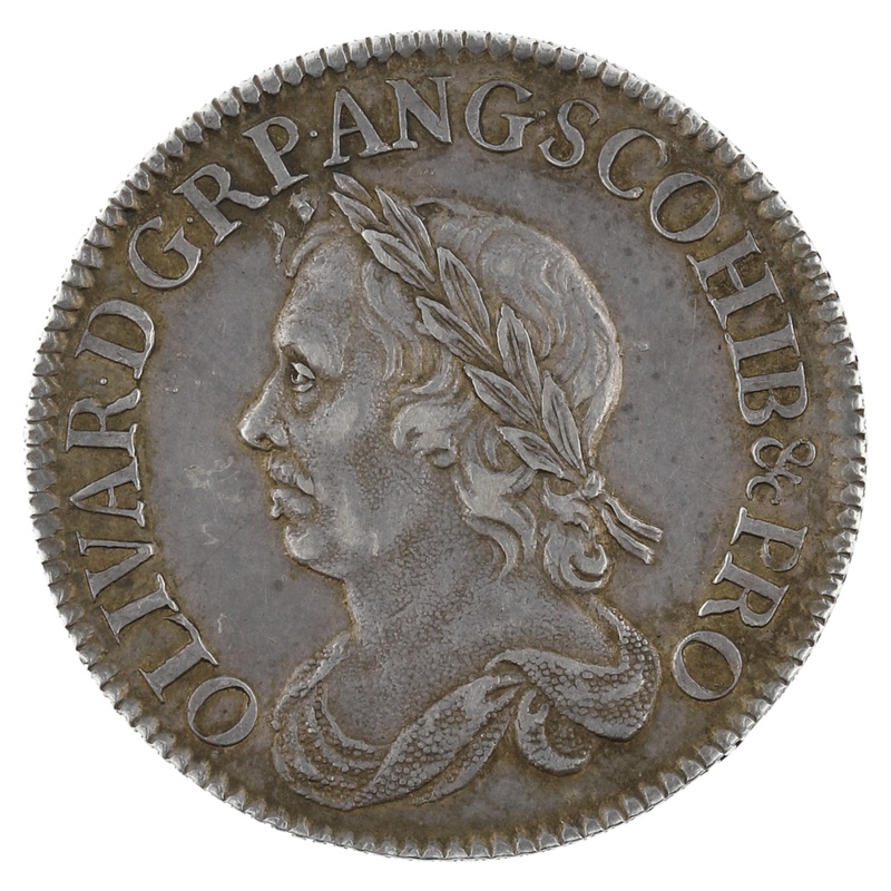 1658 Silver Shilling Coin Cromwell
