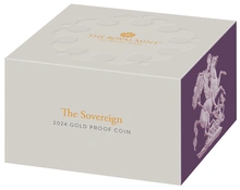 2024 Proof Gold Sovereign Coin Boxed