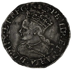 1554 Silver Groat Fourpence Coin Philip & Mary Groat