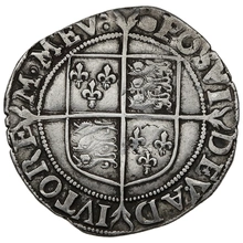 1592-1595 Silver Shilling Coin Elizabeth I Tun