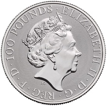 2022 1oz White Greyhound of Richmond Platinum Coin Queen's Beasts