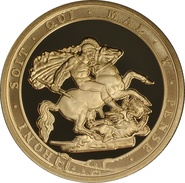 2017 Proof Gold £5 Coin Quintuple Sovereign 200th Anniversary