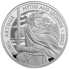 2023 Proof King Arthur Silver Coin Myths & Legends 2oz Boxed