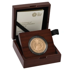 2017 Proof £5 Gold Crown House of Windsor Centenary Boxed