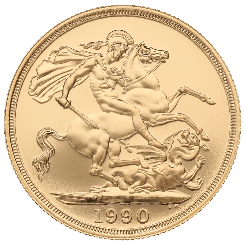 1990 Proof £2 Coin Gold Double Sovereign