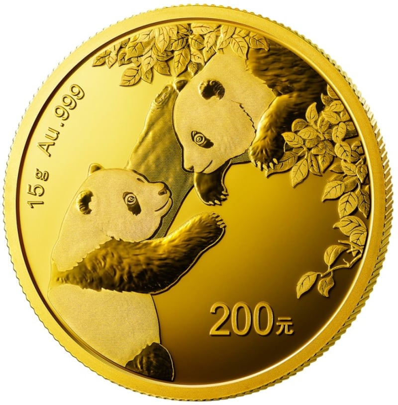 2023 15g Chinese Panda Gold Coin