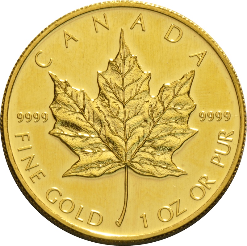 2002 Canadian Maple Leaf Gold Coin 1oz