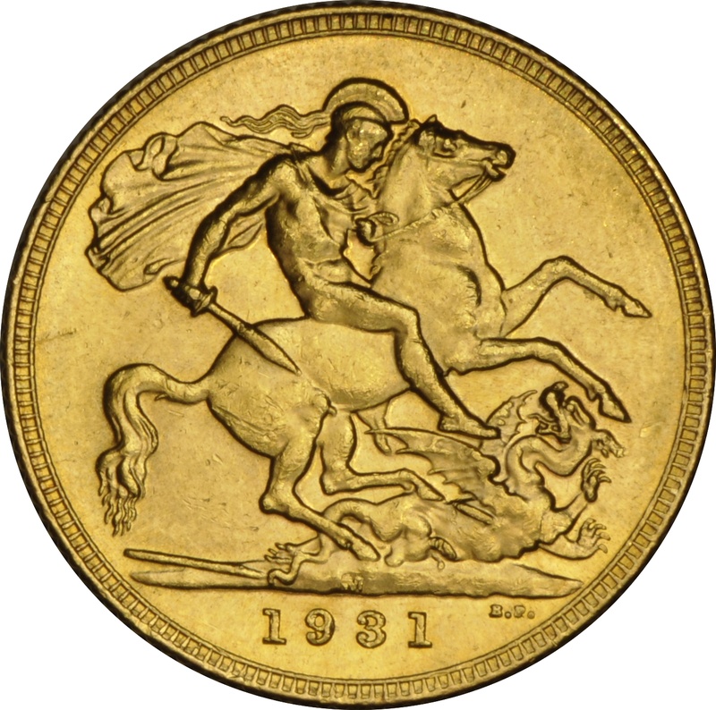 1931 Gold Sovereign - King George V - M