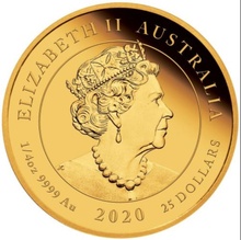 2020 250th Anniversary Voyage of Discovery Endeavour 1/4oz Gold Proof Coin Boxed
