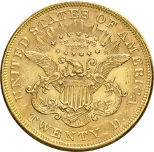 1875 $20 Gold Coin Double Eagle Liberty Head Philadelphia
