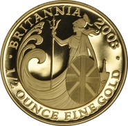 2008 Half Ounce Proof Britannia Gold Coin