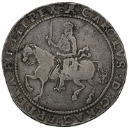 1645 Silver Crown Coin Charles I Exeter Mint Castle