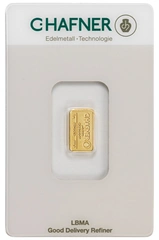 1g Gold Bar C. Hafner Minted