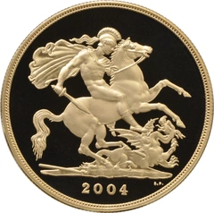 2004 Proof Gold £5 Coin Quintuple Sovereign
