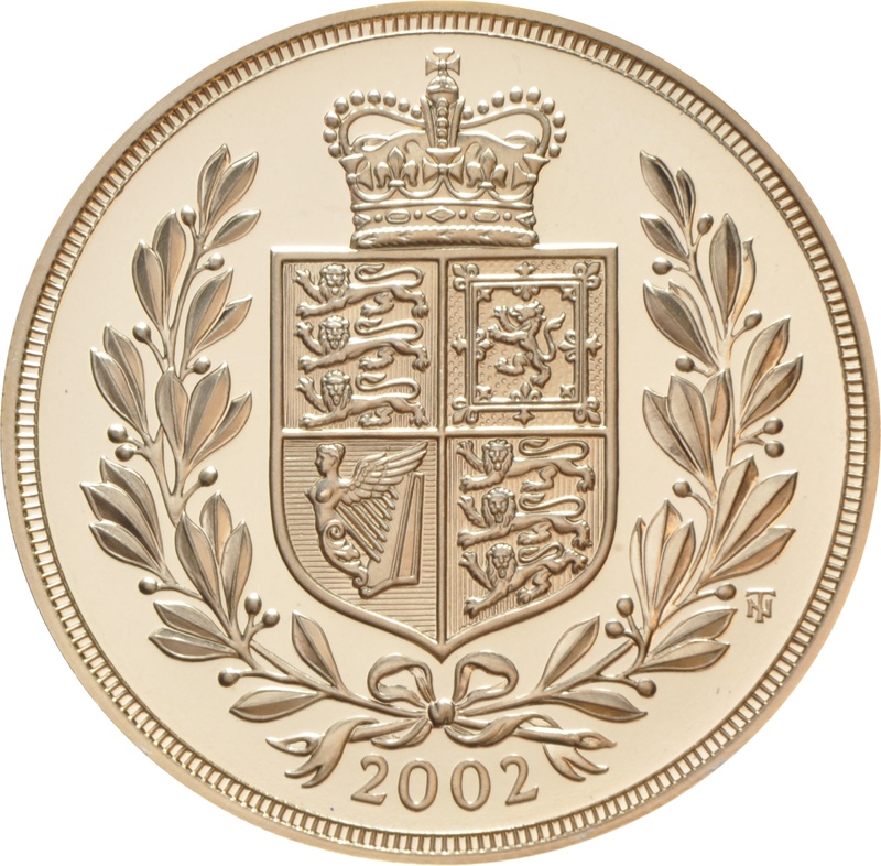 2002 Proof Gold £5 Coin Quintuple Sovereign