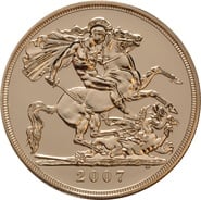 2007 Gold £5 Coin Brilliant Uncirculated