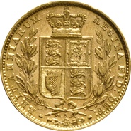 1880 Gold Sovereign Coin Queen Victoria Young Head Shield Back Sydney