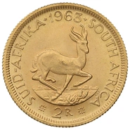 1963 R2 Gold Coin 2 Rand South Africa