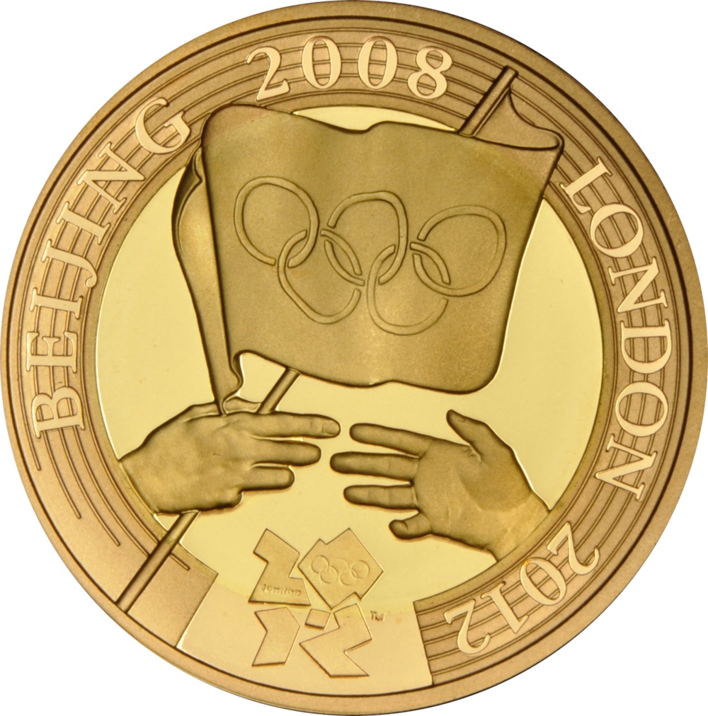 2008 2 Two Pound Proof Gold Coin London Olympic Handover Ceremony 2008-2-two-pound-proof-gold-coin-london-olympic-handover-ceremony