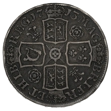1713 Silver Crown Coin Queen Anne Milled Crown Post Union