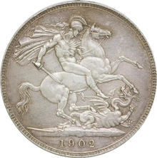 1902 Silver Crown Coin Edward VII Good Very Fine