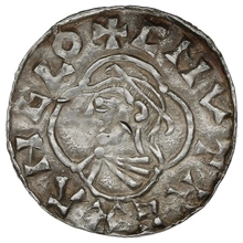 1016-1035 Cnut Silver Penny Hammered Quatrefoil Type Gloucester Godric