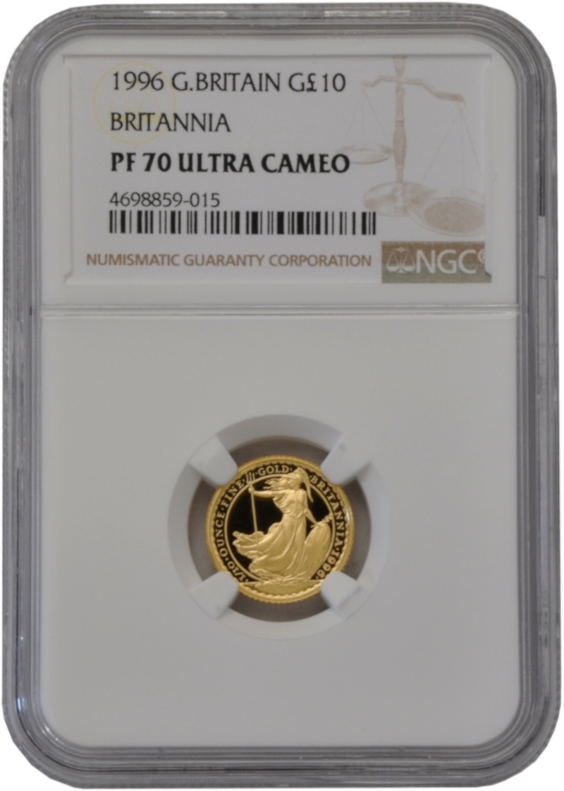 1996 Proof 1/10oz Gold Britannia Coin NGC PF70