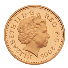 2005 Proof Gold £1 Pound Coin Menai Bridge