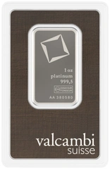 1oz Platinum Bars