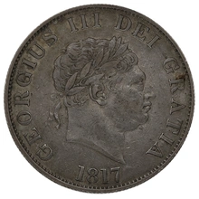 1817 Silver Half Crown Coin George III Good Very Fine
