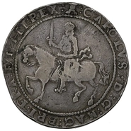1645 Silver Crown Coin Charles I Exeter Mint Castle