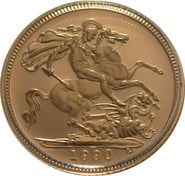 1990 Gold Half Sovereign Elizabeth II Third Head Proof