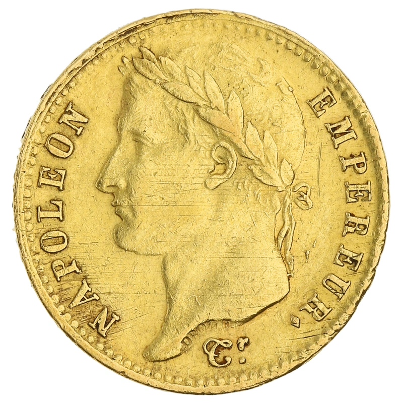 1809 French 20 Francs Gold Coin Napoleon I Laureate Head A